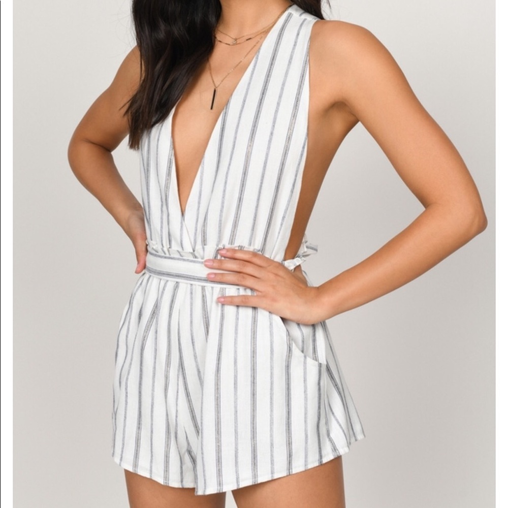 Medium Elisa Stripe Romper from Tobi